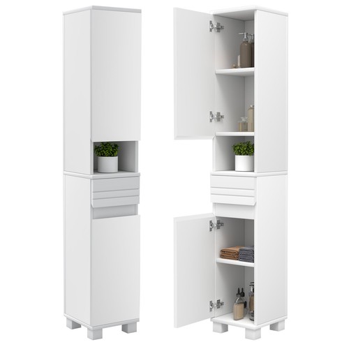 Weiß badezimmerschrank - weiß,